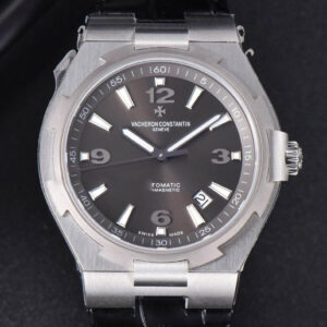 Overseas 47040 MKF 42MM Gray Dial Leather Strap 9015