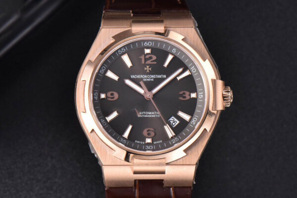 Overseas 47040 MKF 42MM RG Brown Dial Leather Strap 9015