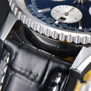 Navitimer B01 43mm BLSF Blue Dial White Subdial Black Leather Strap A7750 - Image 19