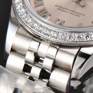 DateJust 28MM Ladies WF Diamond Silver Dial Roma Marker Jubilee Bracelet A2236 - Image 9