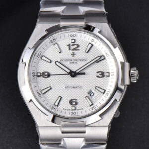 Overseas 47040 MKF 42MM White Textured Dial SS Bracelet 9015