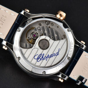 Happy Sport Automatic RG/SS 33mm HWF White Dial Blue Leather Starp A2892 - Image 23