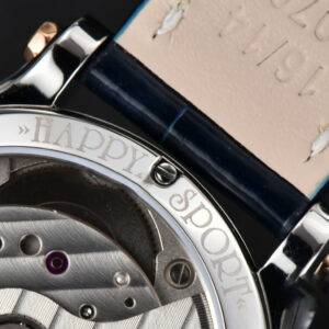 Happy Sport Automatic RG/SS 33mm HWF White Dial Blue Leather Starp A2892 - Image 24