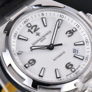 Overseas 47040 MKF 42MM White Textured Dial Rubber Strap 9015 - Image 3