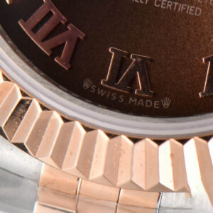 DateJust 28MM Ladies WF RG/SS Brown Dial Roma Marker Jubilee Bracelet A2236 - Image 5