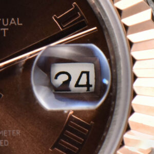 DateJust 28MM Ladies WF RG/SS Brown Dial Roma Marker Jubilee Bracelet A2236 - Image 6
