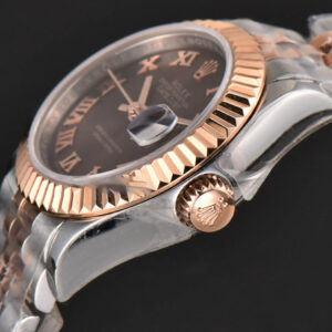 DateJust 28MM Ladies WF RG/SS Brown Dial Roma Marker Jubilee Bracelet A2236 - Image 7