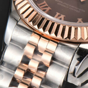 DateJust 28MM Ladies WF RG/SS Brown Dial Roma Marker Jubilee Bracelet A2236 - Image 8