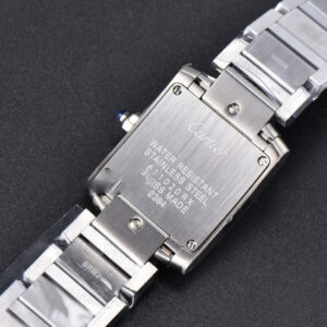 Tank Francaise Small 25.7mmx21.2mm 8848F Diamond Marker SS Bracelet Quartz - Image 2