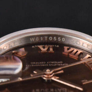 DateJust 28MM Ladies WF RG/SS Brown Dial Roma Marker Jubilee Bracelet A2236 - Image 11