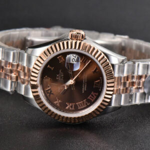 DateJust 28MM Ladies WF RG/SS Brown Dial Roma Marker Jubilee Bracelet A2236 - Image 12