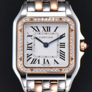 Panthère Secrete Ladies 27mm SS/RG BVF White Dial Diamond Bezel SS/RG Bracelet Ronda Quartz
