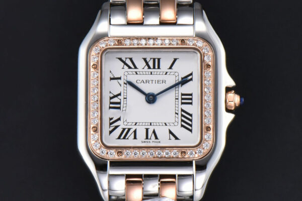Panthère Secrete Ladies 27mm SS/RG BVF White Dial Diamond Bezel SS/RG Bracelet Ronda Quartz