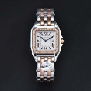 Panthère Secrete Ladies 27mm SS/RG BVF White Dial Diamond Bezel SS/RG Bracelet Ronda Quartz - Image 3