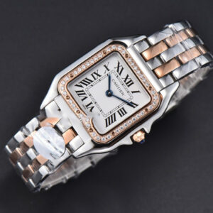 Panthère Secrete Ladies 27mm SS/RG BVF White Dial Diamond Bezel SS/RG Bracelet Ronda Quartz - Image 4