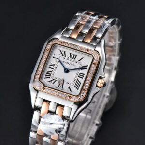 Panthère Secrete Ladies 27mm SS/RG BVF White Dial Diamond Bezel SS/RG Bracelet Ronda Quartz - Image 5