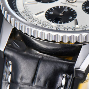 Navitimer B01 43mm BLSF Silver Dial Black Subdial Black Leather Strap A7750 - Image 23