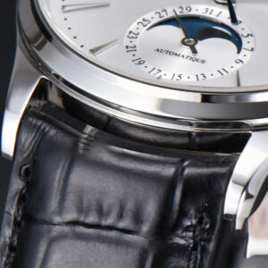 Master Ultra Thin Moonphase 1368430 APSF 39MM White Dial Leather Strap SA925 - Image 6