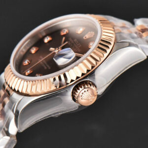 DateJust 28MM Ladies WF RG/SS Brown Dial Diamond Marker Jubilee Bracelet A2236 - Image 11
