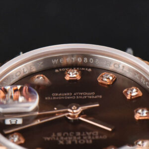 DateJust 28MM Ladies WF RG/SS Brown Dial Diamond Marker Jubilee Bracelet A2236 - Image 14