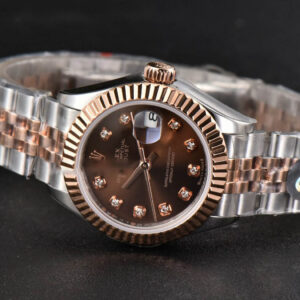 DateJust 28MM Ladies WF RG/SS Brown Dial Diamond Marker Jubilee Bracelet A2236 - Image 15