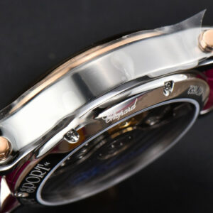 Happy Sport Automatic RG/SS 33mm HWF White Dial Rose Red Leather Starp A2892 - Image 19
