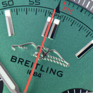 Navitimer B01 43mm BLSF Green Dial Black Subdial Black Leather Strap A7750 - Image 18