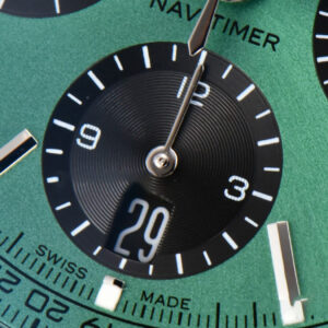 Navitimer B01 43mm BLSF Green Dial Black Subdial Black Leather Strap A7750 - Image 21
