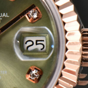 DateJust 28MM Ladies WF RG/SS Green Dial Diamond Marker Jubilee Bracelet A2236 - Image 9