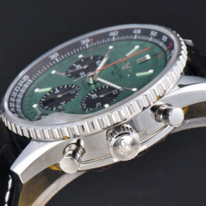Navitimer B01 43mm BLSF Green Dial Black Subdial Black Leather Strap A7750 - Image 24