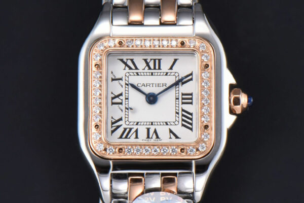 Panthère Secrete Ladies 22mm SS/RG BVF White Dial Diamond Bezel SS/RG Bracelet Ronda Quartz