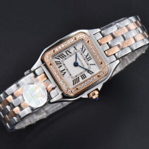 Panthère Secrete Ladies 22mm SS/RG BVF White Dial Diamond Bezel SS/RG Bracelet Ronda Quartz - Image 4