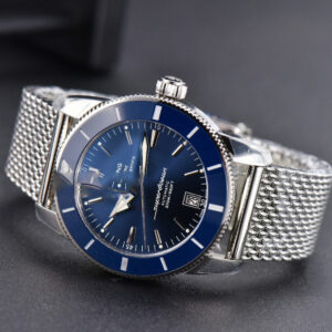 SuperOcean Heritage II GF 42MM Blue Dial Blue Bezel SS bracelet A2824 - Image 9