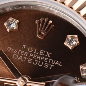DateJust 28MM Ladies WF RG/SS Brown Dial Diamond Roma Marker Jubilee Bracelet A2236 - Image 5