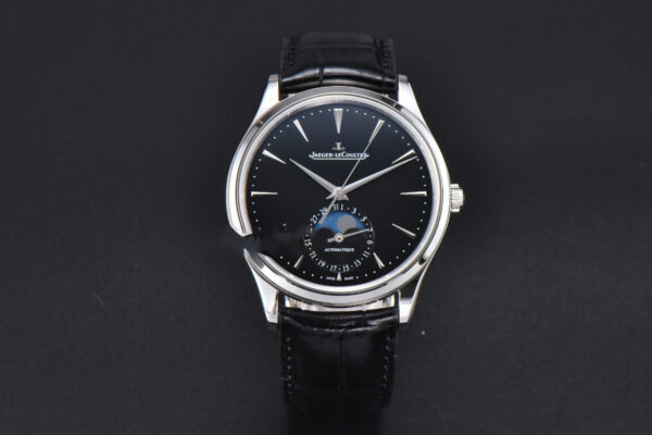 Master Ultra Thin Moonphase 1368420 APSF 39MM Black Dial Leather Strap SA925