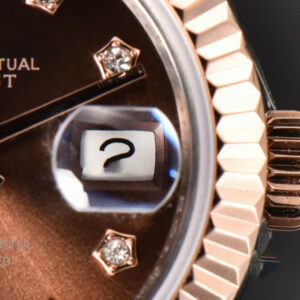 DateJust 28MM Ladies WF RG/SS Brown Dial Diamond Roma Marker Jubilee Bracelet A2236 - Image 9