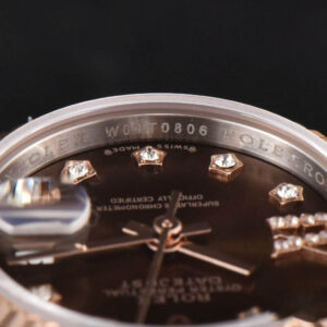 DateJust 28MM Ladies WF RG/SS Brown Dial Diamond Roma Marker Jubilee Bracelet A2236 - Image 14