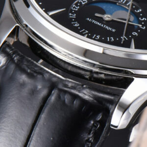 Master Ultra Thin Moonphase 1368420 APSF 39MM Black Dial Leather Strap SA925 - Image 17