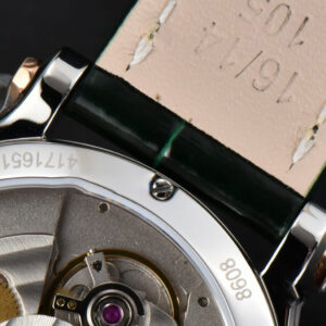 Happy Sport Automatic RG/SS 33mm HWF White Dial Green Leather Starp A2892 - Image 28