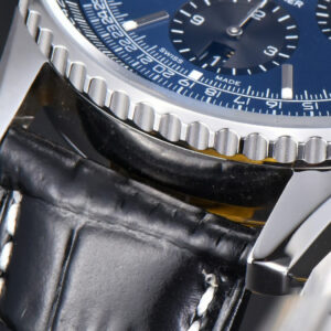 Navitimer B01 43mm BLSF Blue Dial Black Leather Strap A7750 - Image 23