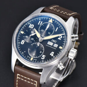 Pilot Chrono IW387903 ZF 41MM Black Dial Brown Leather Strap A7750 - Image 16