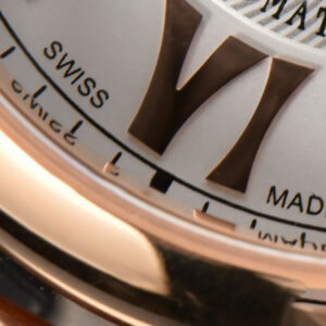 Happy Sport Automatic RG/SS 33mm HWF White Dial Brown Leather Starp A2892 - Image 15