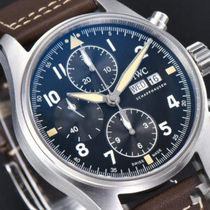 Pilot Chrono IW387903 ZF 41MM Black Dial Brown Leather Strap A7750 - Image 24