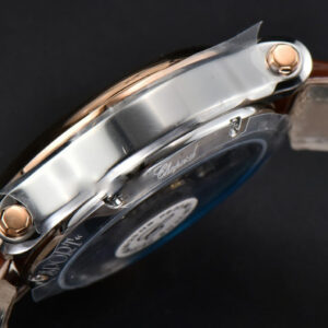 Happy Sport Automatic RG/SS 33mm HWF White Dial Brown Leather Starp A2892 - Image 18