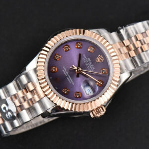 DateJust 28MM Ladies WF RG/SS Purple Dial Diamond Marker Jubilee Bracelet A2236 - Image 3