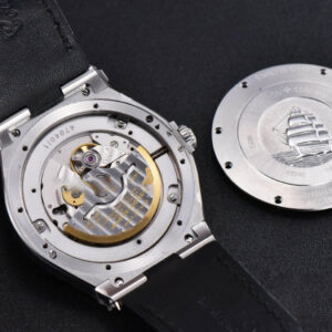 Overseas 47040 MKF 42MM Gray Dial Leather Strap 9015 - Image 4