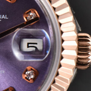 DateJust 28MM Ladies WF RG/SS Purple Dial Diamond Marker Jubilee Bracelet A2236 - Image 9