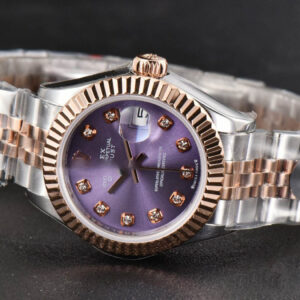 DateJust 28MM Ladies WF RG/SS Purple Dial Diamond Marker Jubilee Bracelet A2236 - Image 15