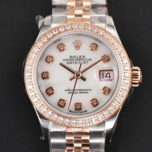 DateJust 28MM Ladies WF RG/SS Diamond MOP Dial Diamond Marker Jubilee Bracelet A2236