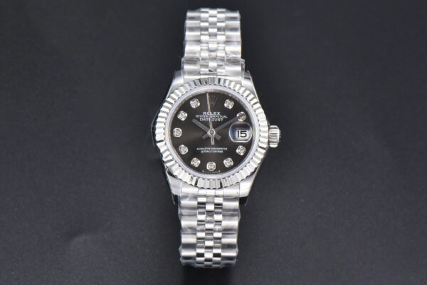 DateJust 28MM WF Gray Dial Diamond Marker Jubilee Bracelet A2671